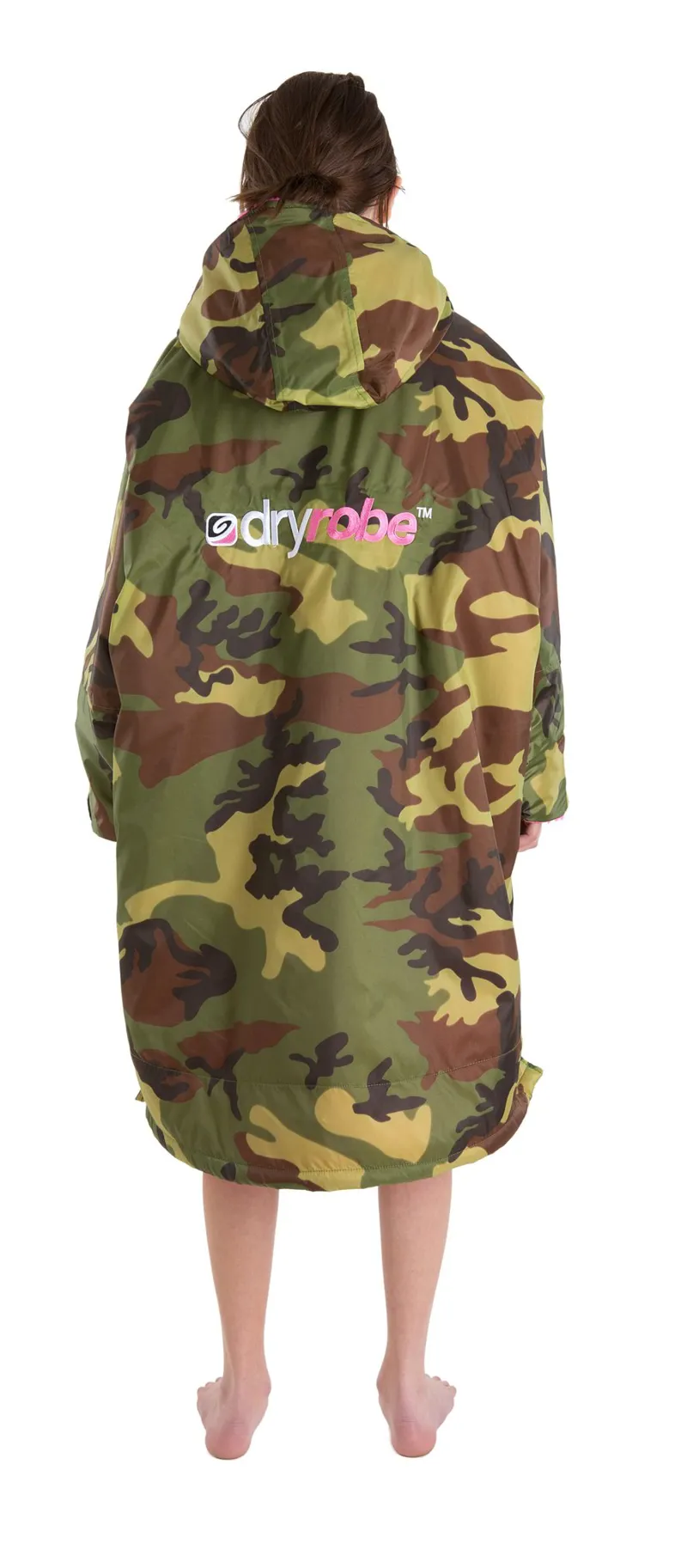 Dryrobe Kids Long Sleeve Camo/Pink-3
